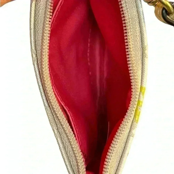 Coach F62313 Daisy Applique Floral EW Multi Pouch Case Wristlet KHAKI Multi GOLD - Picture 4 of 4